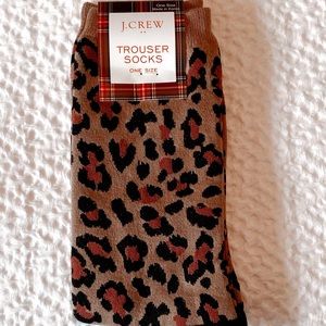 J.Crew Leopard print socks
